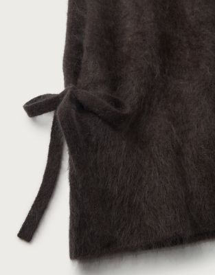 Brushed Cashmere Hood - Dark Chocolate