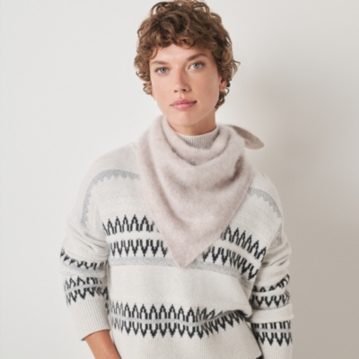 Brushed Cashmere Neck Scarf