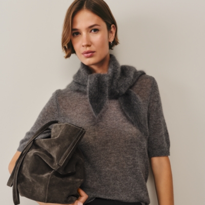 Brushed Cashmere Neck Scarf