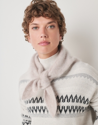 Brushed Cashmere Neck Scarf