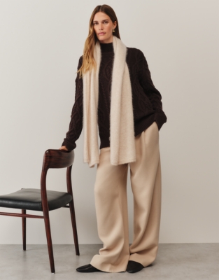 Brushed Cashmere Scarf - Soft Blush