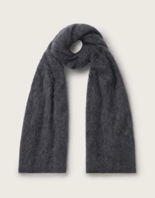 Brushed Cashmere Scarf - Grey