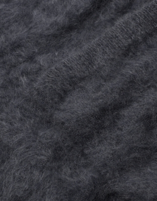 Brushed Cashmere Scarf - Grey