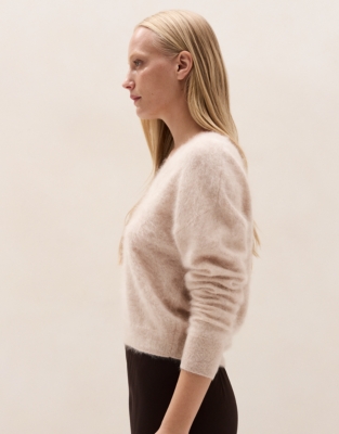 Brushed Cashmere V-Detail Jumper