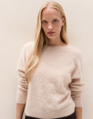 Brushed Cashmere V-Detail Jumper