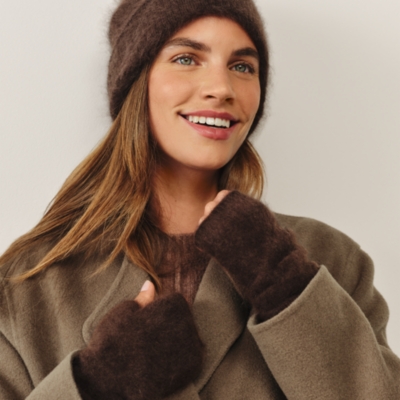 Brushed Cashmere Wrist Warmers