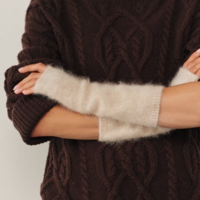 Brushed Cashmere Wrist Warmers