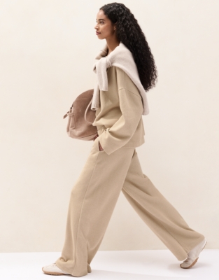Brushed Cord Wide Leg Trousers