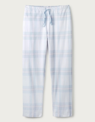 Brushed Cotton Blur Check Pajama Bottoms Pajamas The White Company US