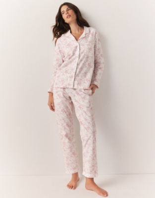 Brushed Cotton Floral Pyjama Set | Nightwear & Robes Sale | The White  Company