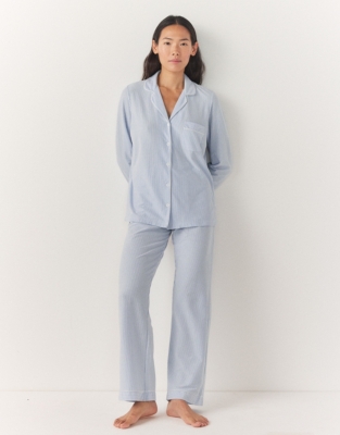 White company best sale brushed cotton pyjamas