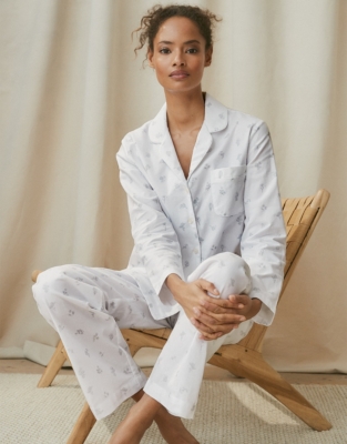 Brushed Cotton Floral Pyjama Set | Nightwear & Robes Sale | The White  Company