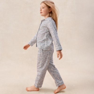 Brushed Cotton Relaxed Fit Traditional Petunia Pyjamas (2–12yrs)