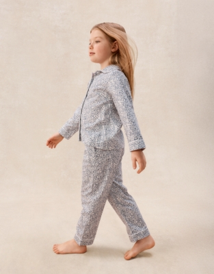 Brushed Cotton Relaxed Fit Traditional Petunia Pyjamas (2–12yrs)