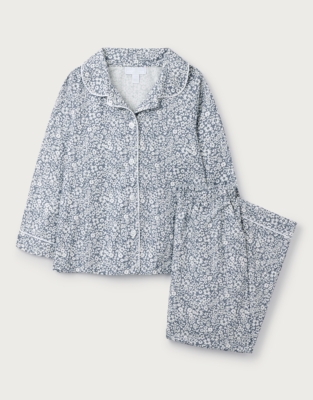 Brushed Cotton Relaxed Fit Traditional Petunia Pyjamas (2–12yrs)