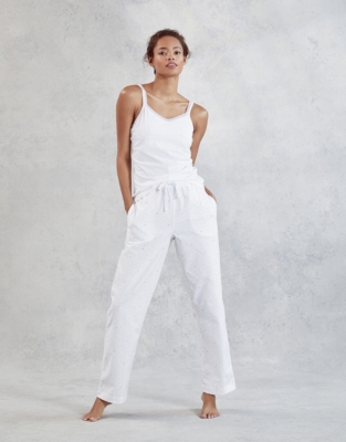 Brushed Cotton Scattered Spot Pyjama Bottoms Nightwear & Robes Sale The White Company UK