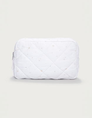 Brushed Cotton Scattered Star Print Wash Bag