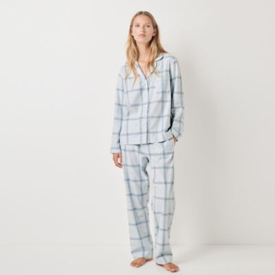 Brushed Cotton Sparkle Checked Pyjama Set