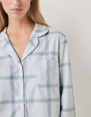 Brushed Cotton Sparkle Checked Pyjama Set