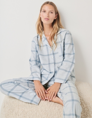 Brushed Cotton Sparkle Checked Pyjama Set