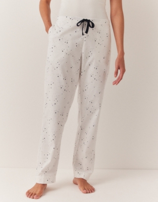 Brushed Cotton Star Print Pajama Bottoms