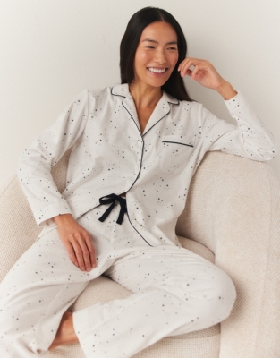 Brushed Cotton Star Print Pyjama Bottoms