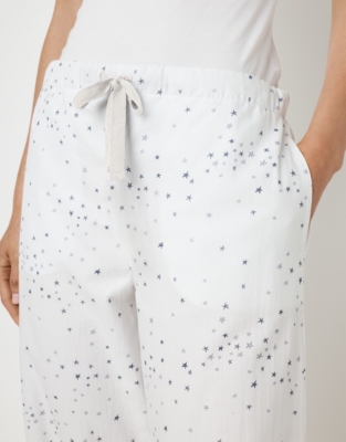 Brushed Cotton Star Print Pyjama Bottoms