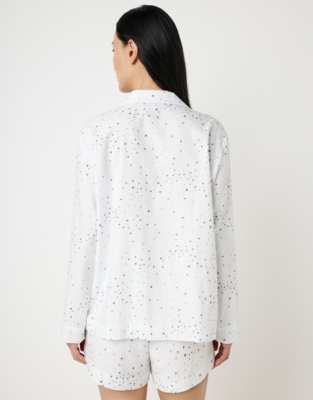 Brushed Cotton Star Print Pyjama Shirt