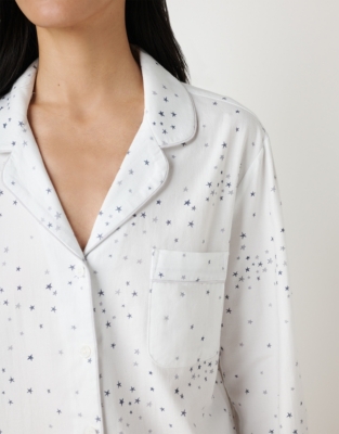 Brushed Cotton Star Print Pyjama Shirt