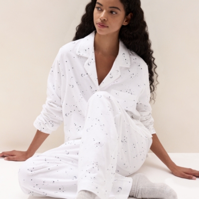 Brushed-Cotton Starry Night Classic Pyjama Set