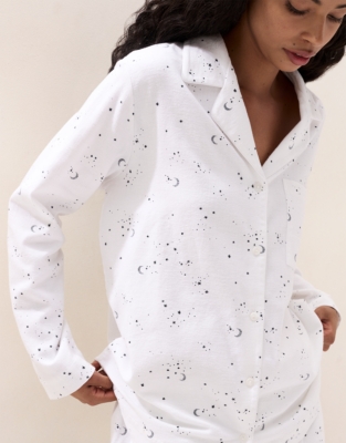 Brushed-Cotton Starry Night Classic Pyjama Set
