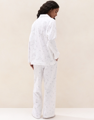 Brushed-Cotton Starry Night Classic Pyjama Set