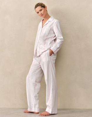 Brushed Cotton Stripe Classic Pyjama Set