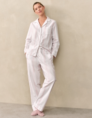 Brushed Cotton Stripe Classic Pyjama Set