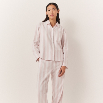 Brushed Cotton Wide Stripe Pyjama Set