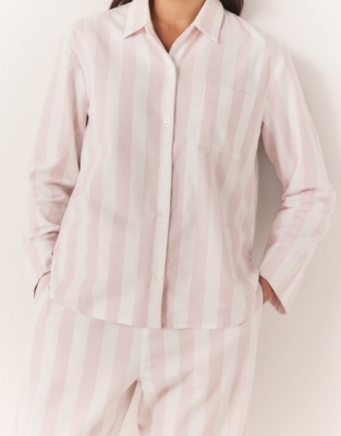 Brushed Cotton Wide Stripe Pyjama Set