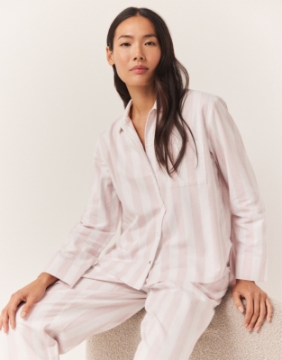 Brushed Cotton Wide Stripe Pyjama Set