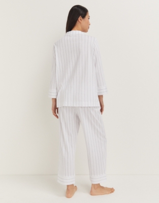 Brushed Jersey Stripe Classic Pajama Set