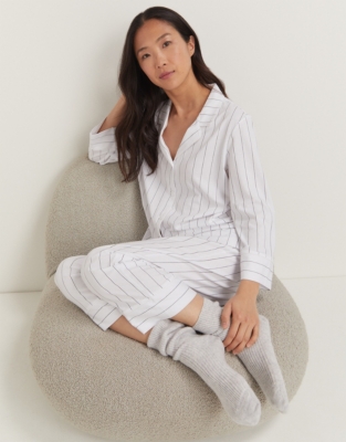 Brushed Jersey Stripe Classic Pajama Set