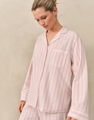 Brushed Jersey Stripe Relaxed Pyjama Set