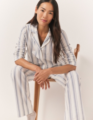 Brushed Jersey Wide Stripe Pyjama Set