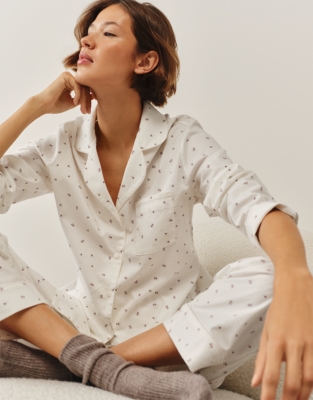 Brushed Organic Cotton Berry Print Classic Pyjama Set