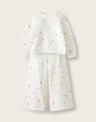 Brushed Organic-Cotton Blend Relaxed Fit Robin Pyjamas (1–12yrs)