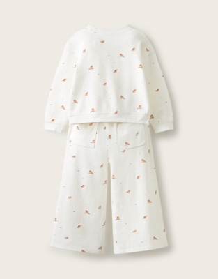 Brushed Organic-Cotton Blend Relaxed Fit Robin Pyjamas (1–12yrs)