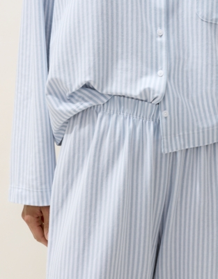 Brushed Organic Cotton Jersey Stripe Pyjama Set 