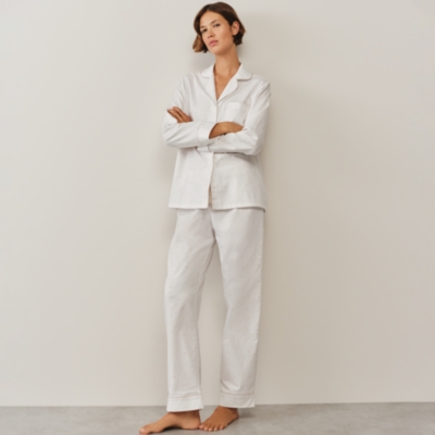 Brushed Organic Cotton Scattered Star Print Classic Pyjama Set