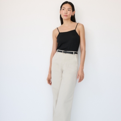 Brushed Organic Cotton Wide Leg Pants