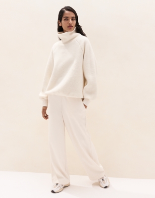 Brushed Twill Funnel Neck Sweatshirt