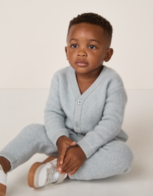 Brushed Wool Cardigan & Leggings Set (0–24mths)