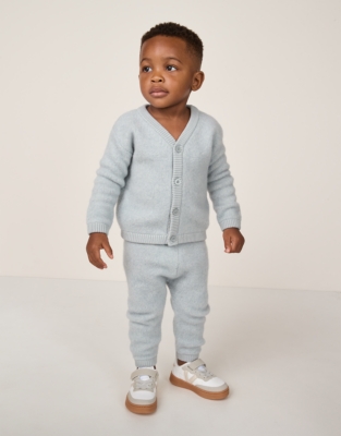 Brushed Wool Cardigan & Leggings Set (0–24mths)